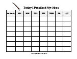 instrument practice chart